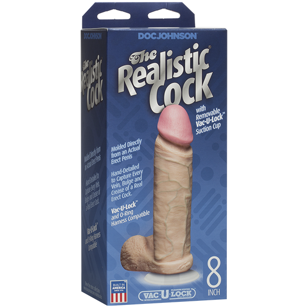 Doc Johnson The Realistic Cock ULTRASKYN 8 Inches Vanilla Realistic Dildos