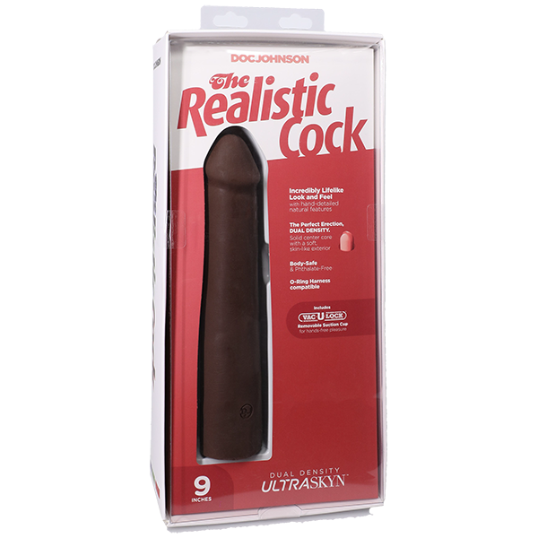 Vac-U-Lock 9 Inch Realistic Dong With Removable Suction Cup Realistic Dildos