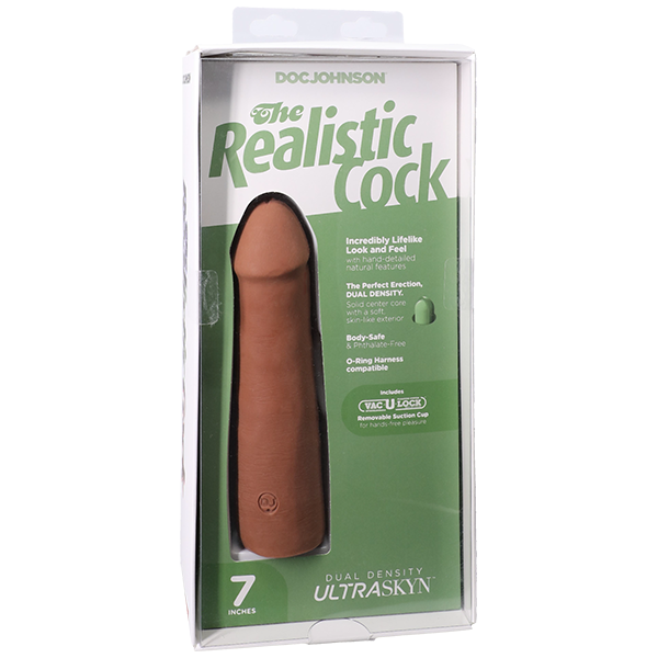 Vac-U-Lock 7 Inch Realistic Dildo With Removable Suction Cup Realistic Dildos
