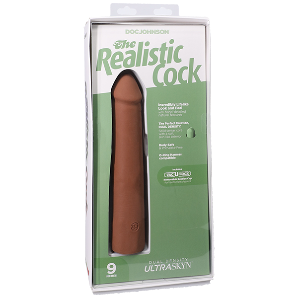 Vac-U-Lock 9 Inch Realistic Dong With Removable Suction Cup Realistic Dildos