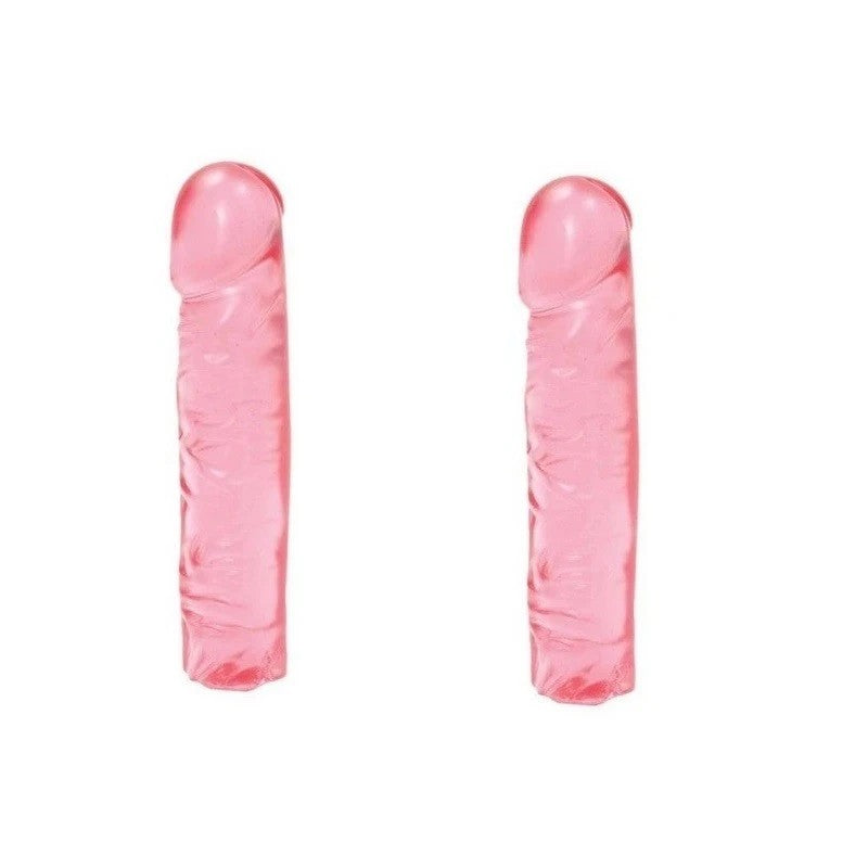 Doc Johnson 8 Inch Crystal Jellies Classic Realistic Dong Pink Realistic Dildos