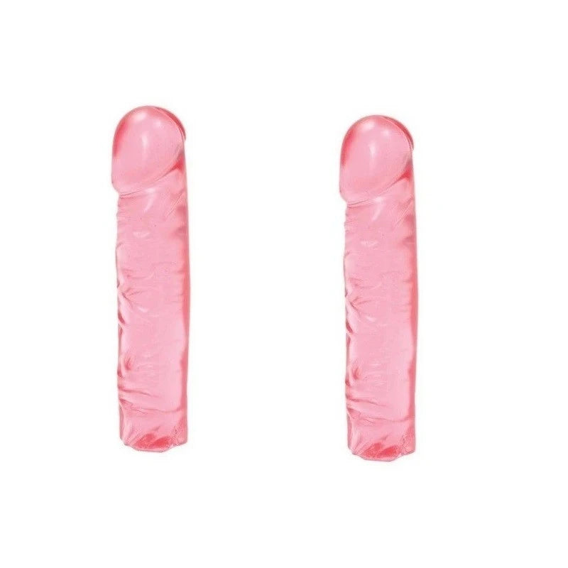 Doc Johnson 8 Inch Crystal Jellies Classic Realistic Dong Pink Realistic Dildos