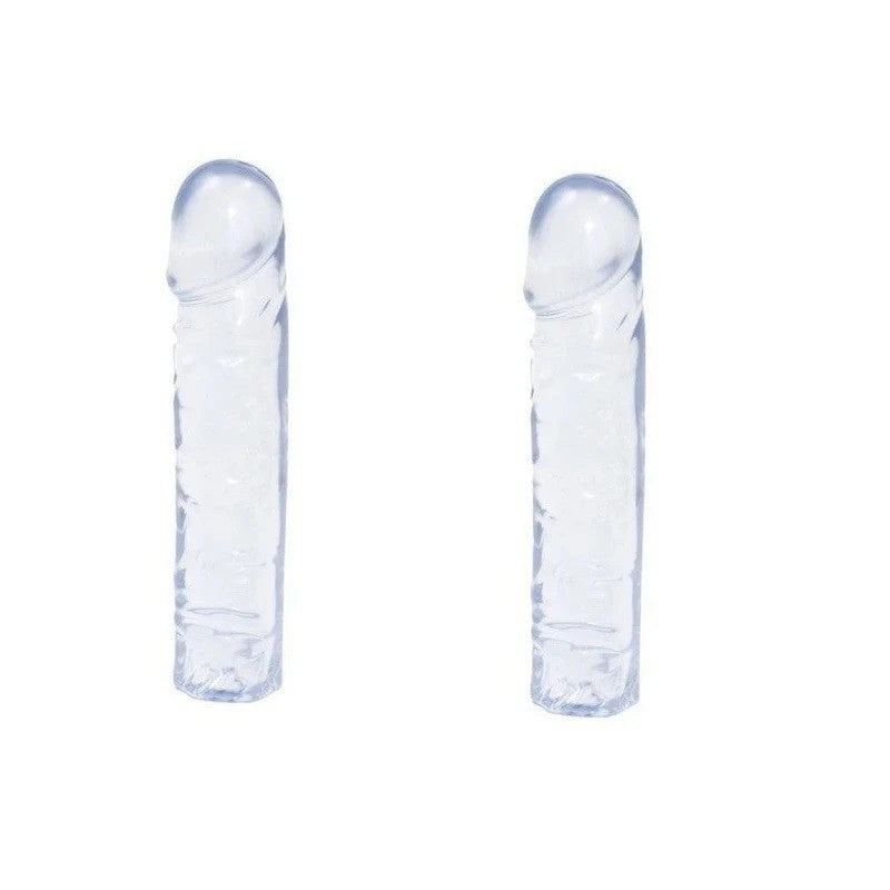 Doc Johnson 8 Inch Crystal Jellies Classic Realistic Dong Clear Realistic Dildos