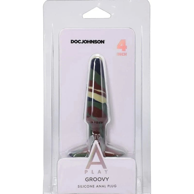 Doc Johnson A-Play Groovy Flexible Anal Plug Camouflage Butt Plugs