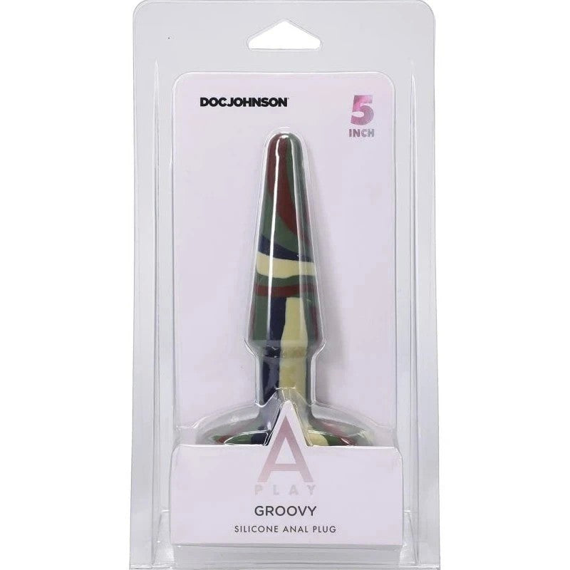 Doc Johnson A-Play Groovy Flexible Anal Plug Camouflage Butt Plugs