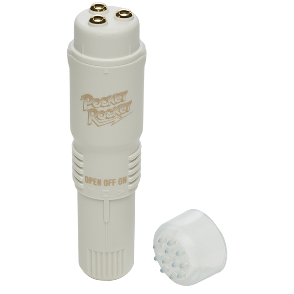 Pocket Rocket The Original Vibrating Body Wand Massager White Body Wands