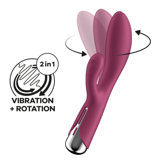 Satisfyer Spinning Rabbit 1 Multi Functions G Spot and Clitoral Stimulator - Rabbit Vibrators
