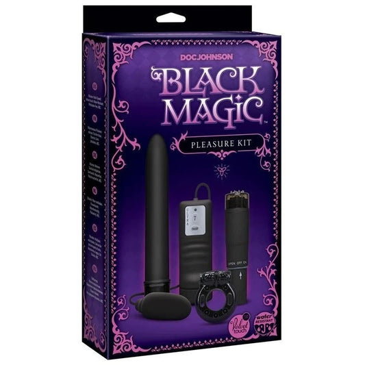 Doc Johnson Black Magic Pleasure Endless Fun Vibrators Set - Sex Kits