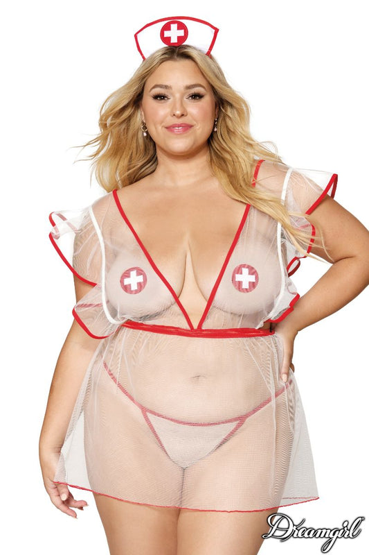 Dreamgirl Lingerie Nurse Me Good Sexy Womens Costume Queen - Fancy Dress Ups