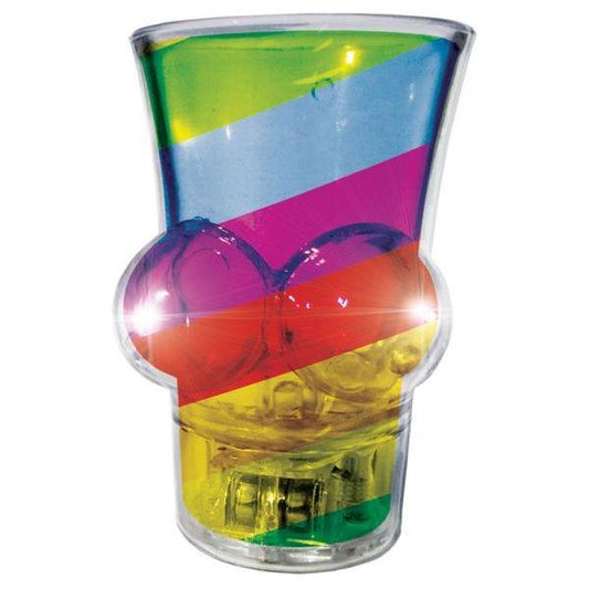 Hot Production Rainbow Delight LED Boobie Shaped Shot Glass Party Gifts and Novelties