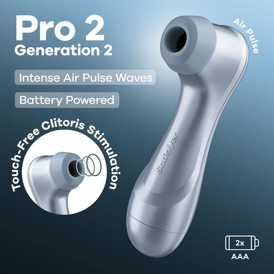 Satisfyer Pro 2 Battery Series Touch-Free Clit Stimulator - Clit Ticklers and Pulsators