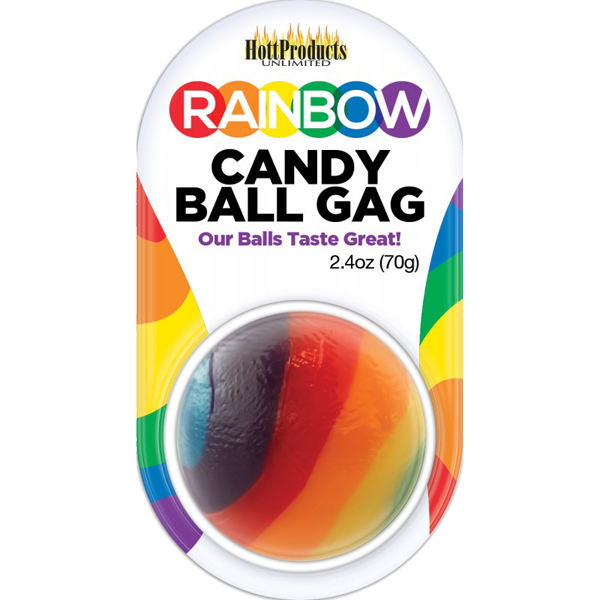 Rainbow Mouth Watering Edible Candy Ball Gag Party Gifts and Novelties