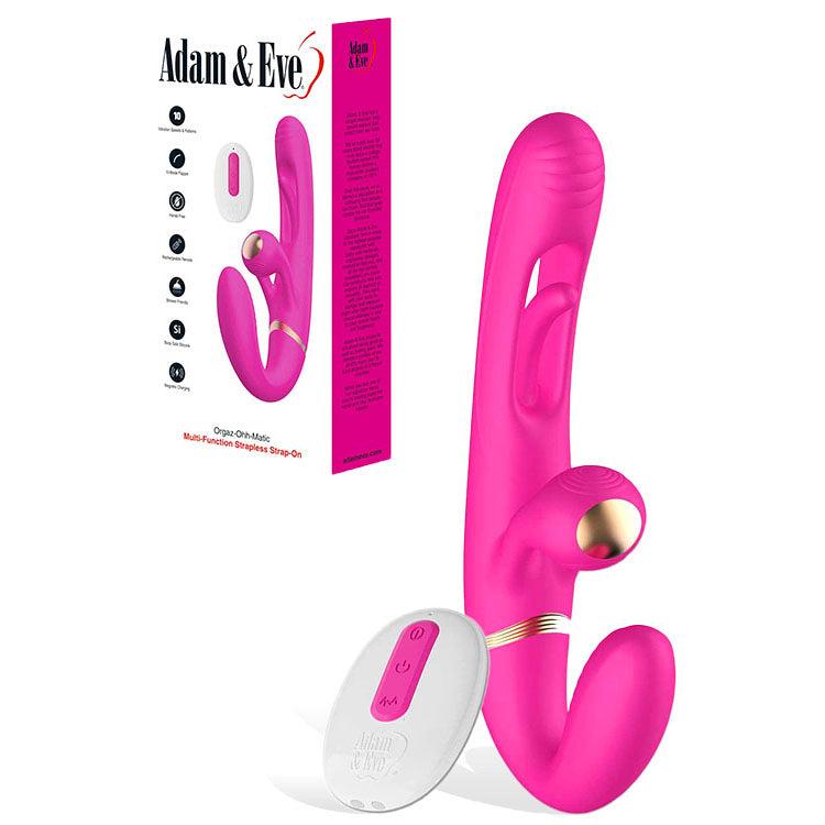 Adam & Eve ORGAZ-OHH-MATIC Strapless Strap-On with Remote Strap On Sextoys