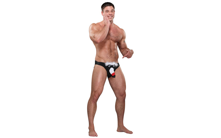 Male Power Novelty Toucan Bikini Mens Underwear Black Party Gifts and Novelties
