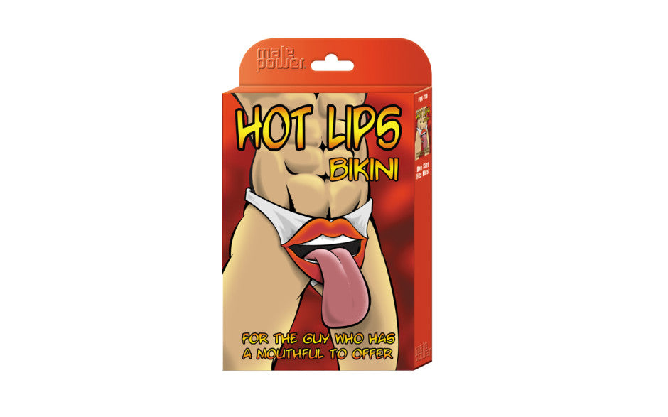 Male Power Hot Lips Bikini Novelty Underwear Black Party Gifts and Novelties