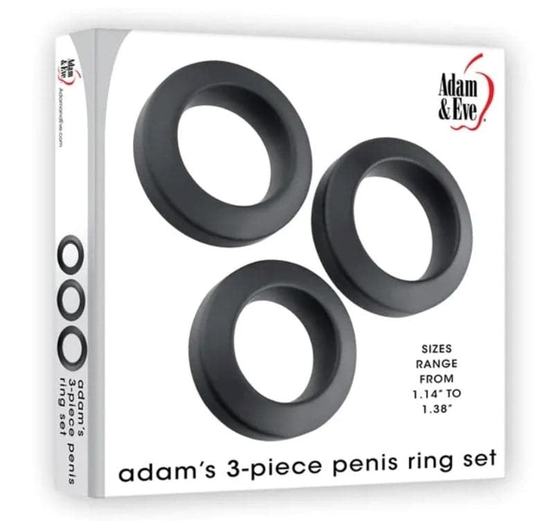 Adams 3-Pice Penis Ring Set Ball and Cock Toys