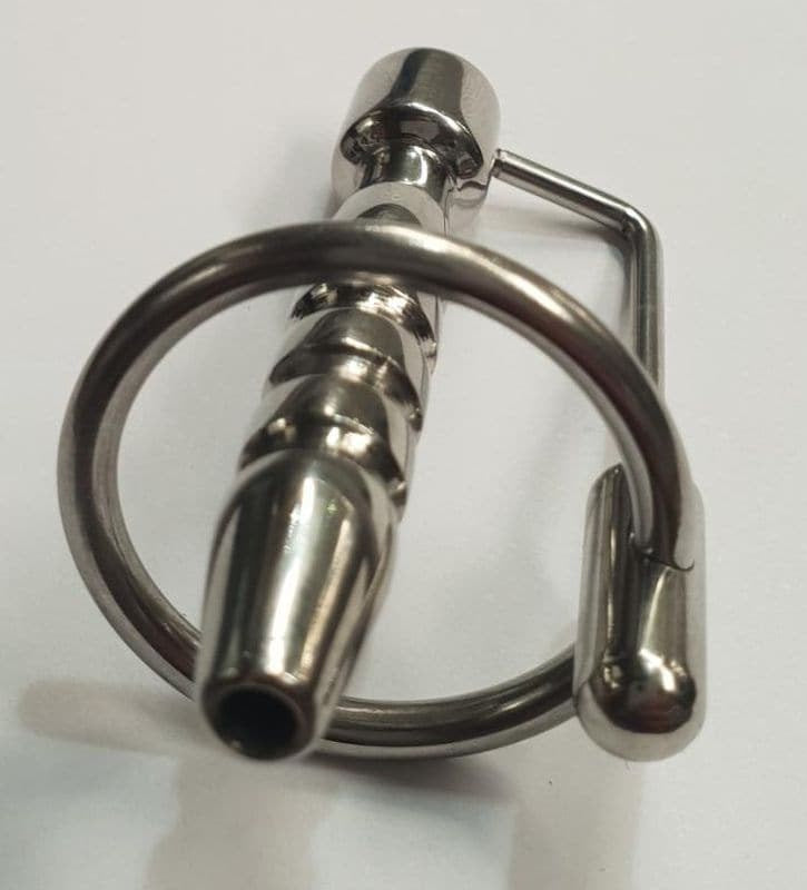 Apollo Hollow Cock Plug Ribbed With Glans Ring Penis Plugs