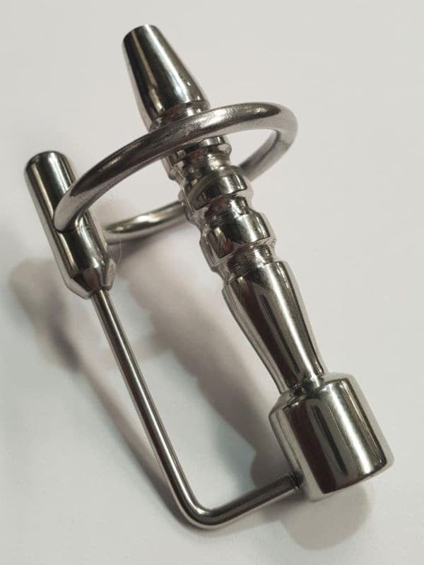 Apollo Hollow Cock Plug Ribbed With Glans Ring Penis Plugs