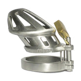 BON4M Stainless Steel Locking Cock Cage Chastity Male Chastity