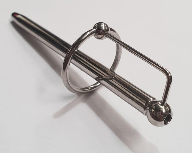 Cracked Steel Princes Wand and Glans Ring - Extreme Pleasure Set Penis Plugs