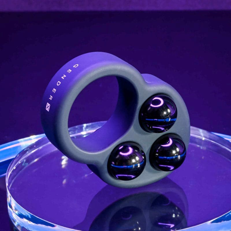 Gender X Silicone Workout Ring with Removable Weights Stretchy Cock Rings