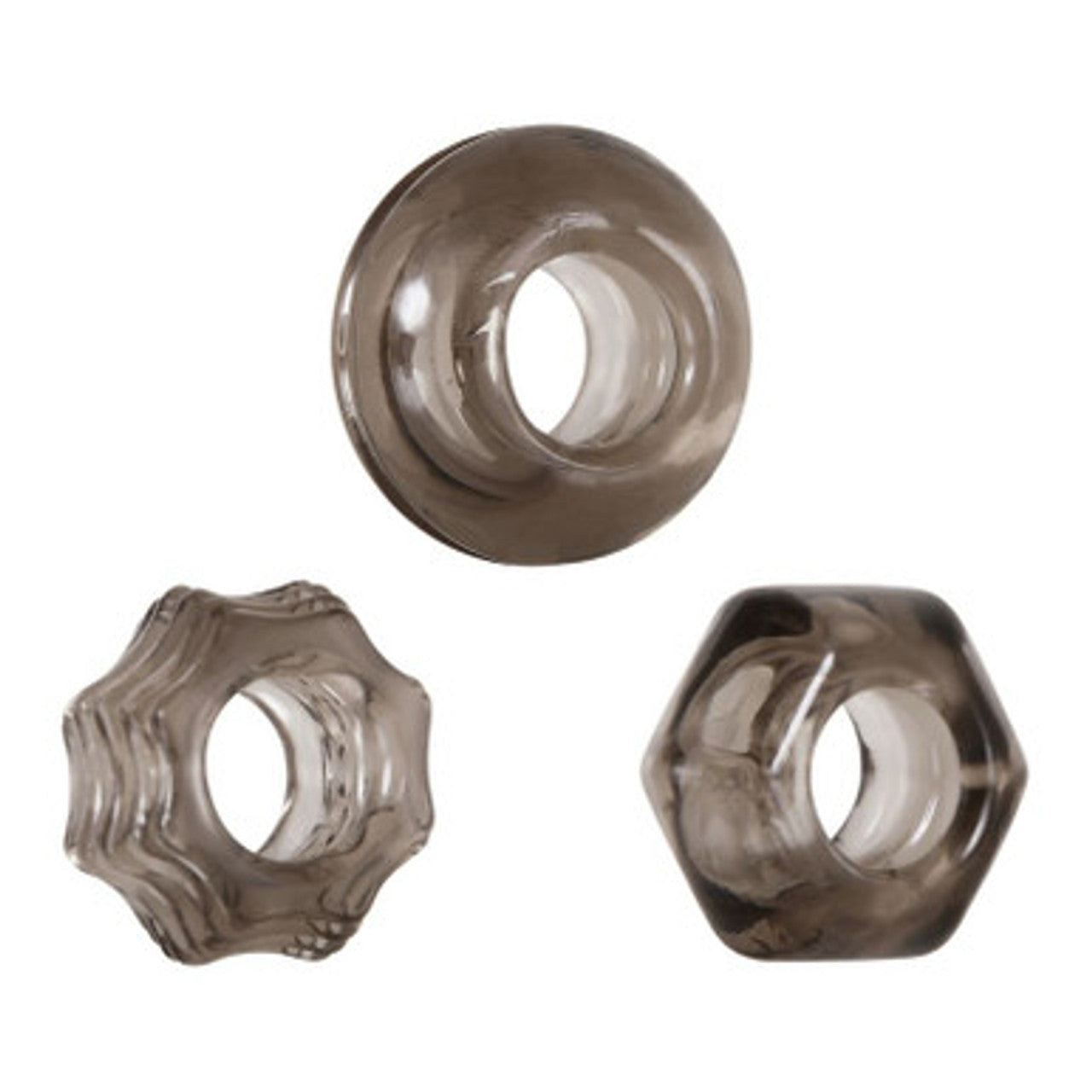 Zero Tolerance Triple Thick Cock Ring Set 3 Piece Smoke Cock Ring Sets