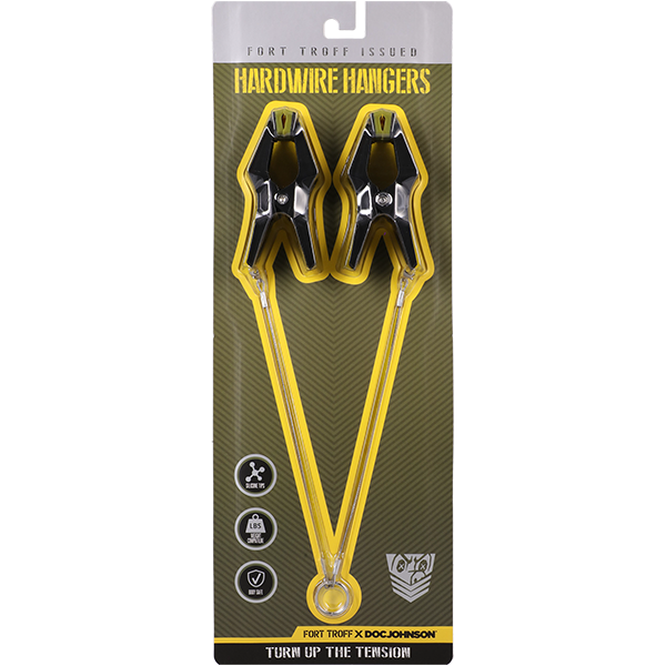 Doc Johnson Fort Troff Hardwire Hangers Nipple Clamps Black Nipple and Clit Clamps