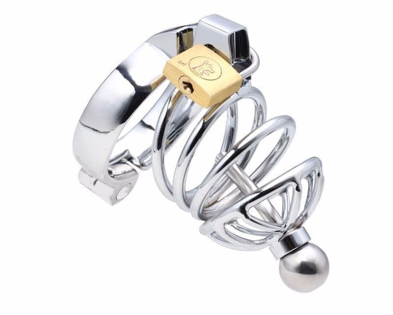Instituted Cock Cage & Penis Plug Male Chastity