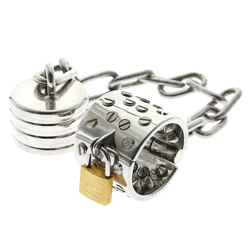 Kali's Teeth with 4 Rows Scrotum Pendant Male Chastity