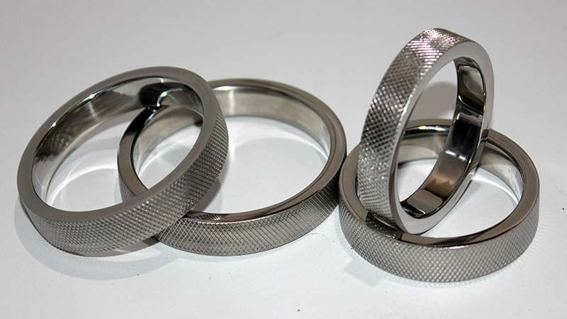 Textured Pleasure Enhancer - Knurled Steel Cock Ring Cock Rings