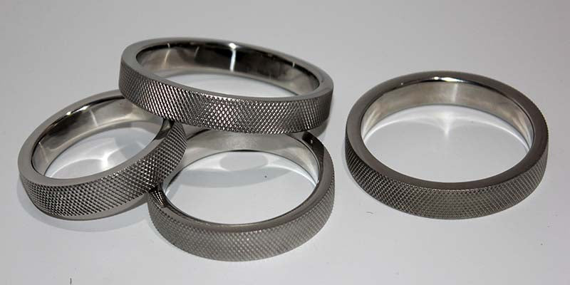 Textured Pleasure Enhancer - Knurled Steel Cock Ring Cock Rings