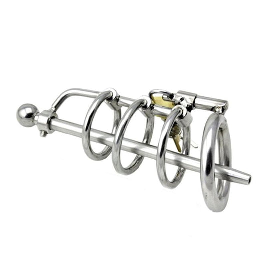 BDStyle Locking Steel Chastity Plug - Elevate Submissive Training - Male Chastity