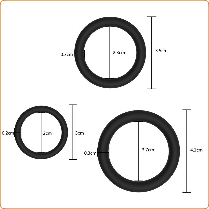 BDStyle Glow-in-the-Dark Pleasure Enhancing Cock Ring Set Ball and Cock Toys