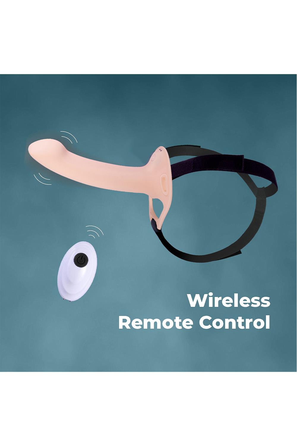 Nanma Erection Agents Rechargeable Vibrating Hollow Strap-On Strap On Sextoys