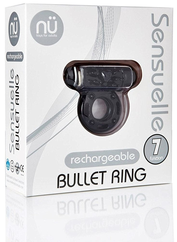 NU Sensuelle Ultra-Flex Rechargeable Bullet Ring for Couples Vibrating Cock Rings