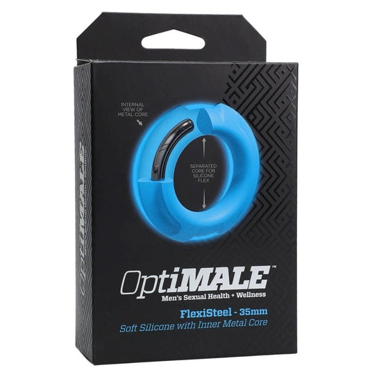 Optimale FlexiSteel Pleasure Enhancer - Elevate Your Performance - Steel Cock Rings