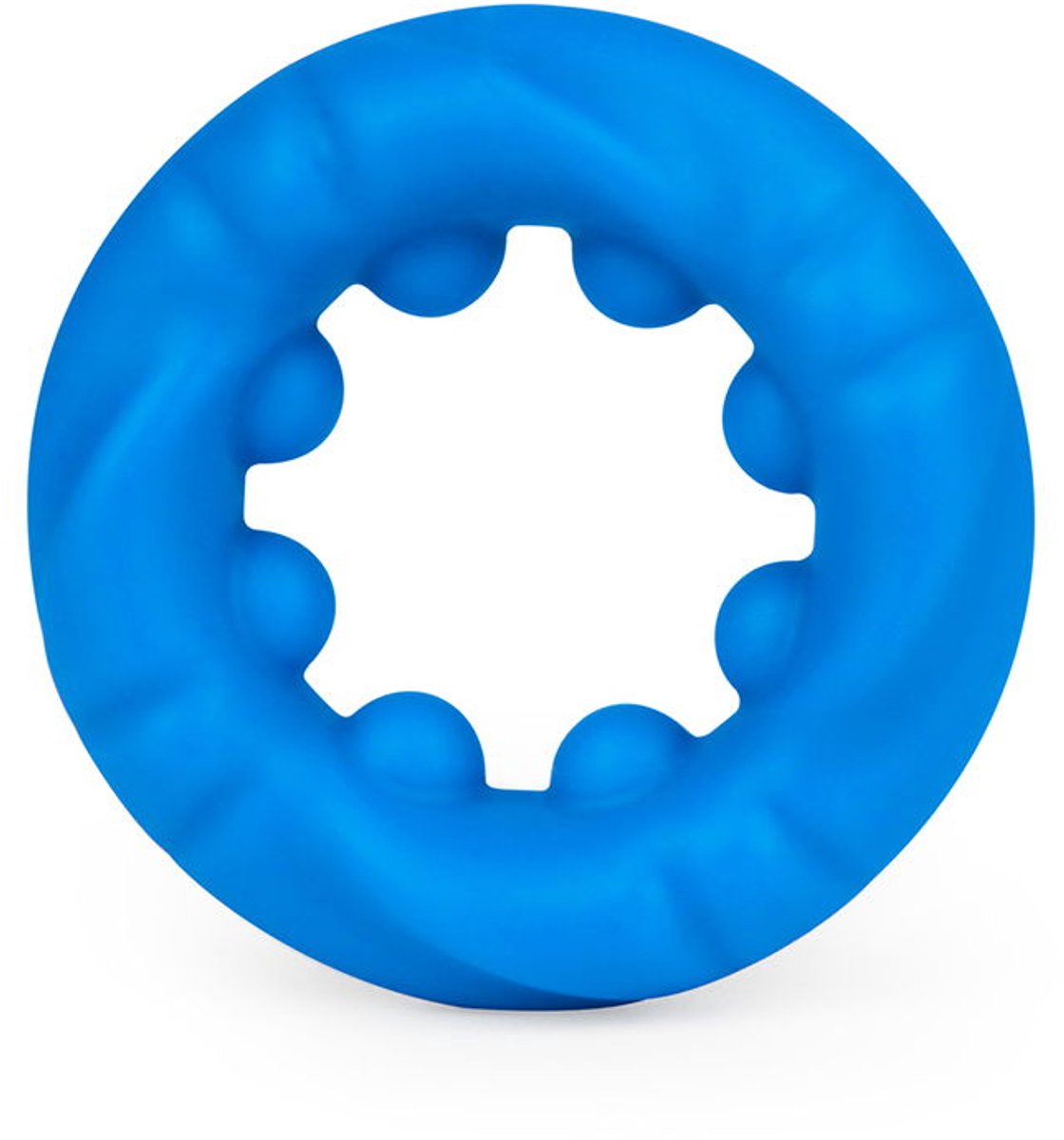 Lovetoy Pinnacle Pro Ridge Bump Stretcher Mens Cock Ring Blue Stretchy Cock Rings