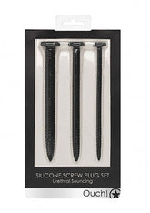 Ouch! Silicone Screw Plug Set Penis Plugs