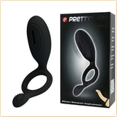 Prettylove Ethel - Rechargeable Vibrating Couples Cock Ring Ball and Cock Toys