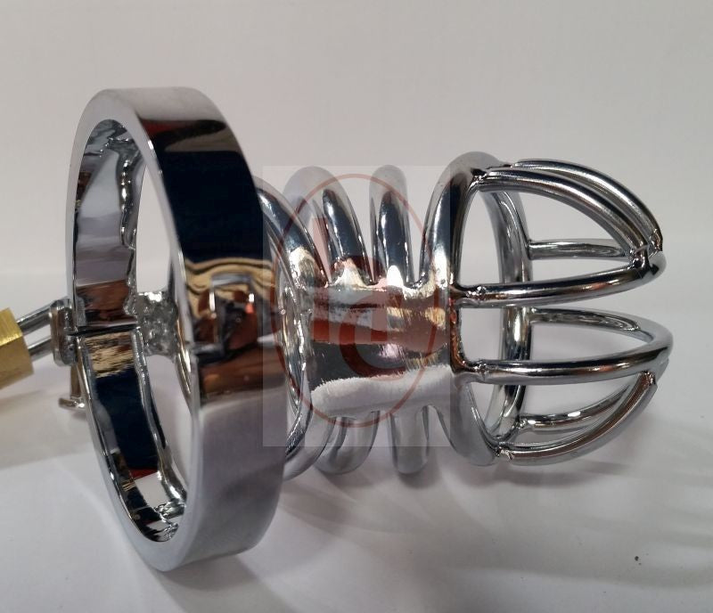 Prison Lock Chastity Cage 4 Rings Male Chastity