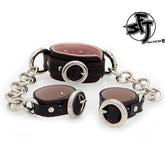 Sado Foot Job Cockring With Chains Cock Rings