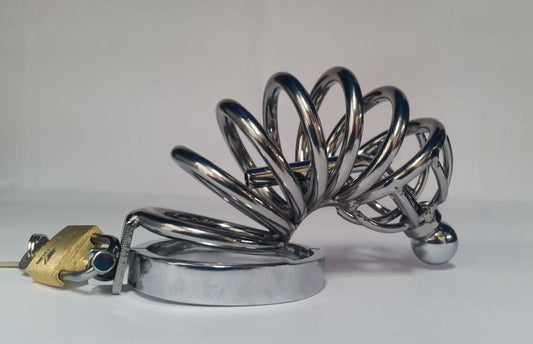 Seven Layers Asylum Cock Cage & Plug Male Chastity