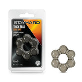 Stay Hard Thick Bead Cock Ring Black Cock Rings