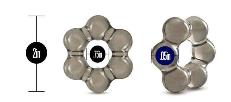 Stay Hard Thick Bead Cock Ring Black Cock Rings