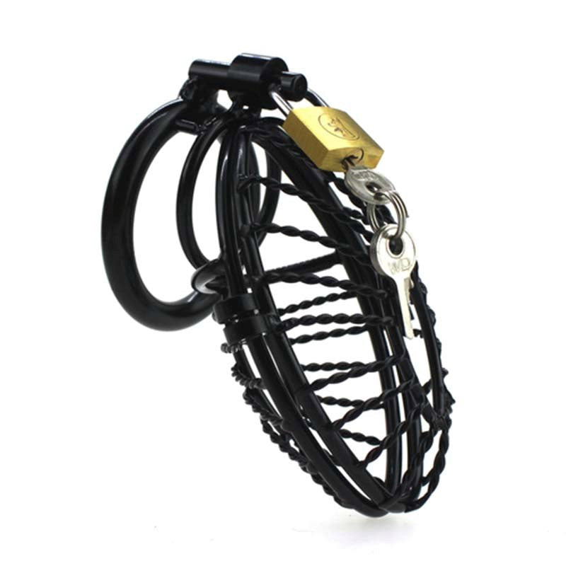 Twisted Side Entry Chastity Device Male Chastity