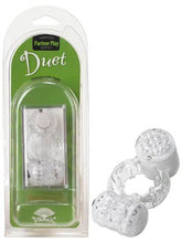 Vibratex Duet Cock Ring Clear Cock Rings