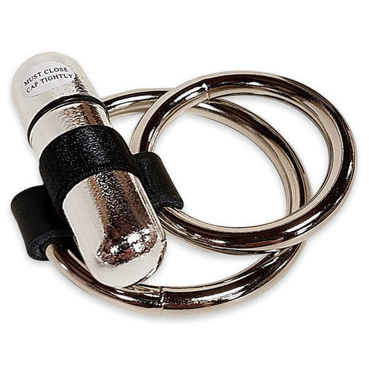 Vibrating Dual Metal C Ring with Bullet - Cock Rings