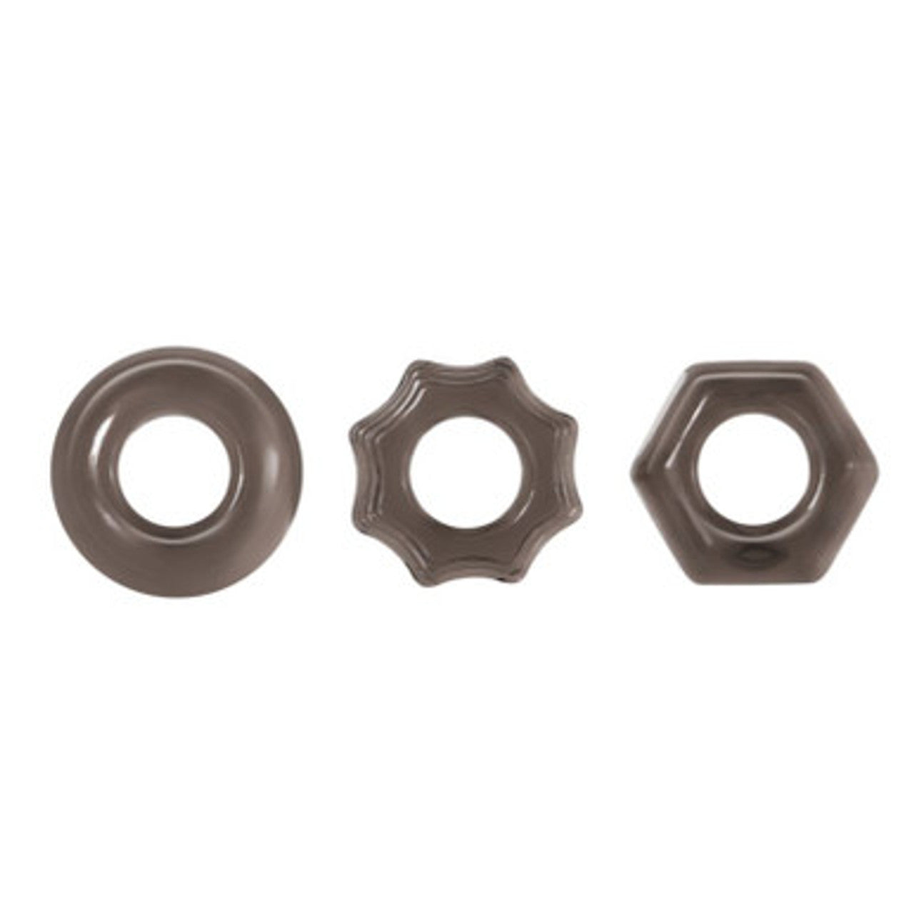 Zero Tolerance Triple Thick Cock Ring Set 3 Piece Smoke Cock Ring Sets