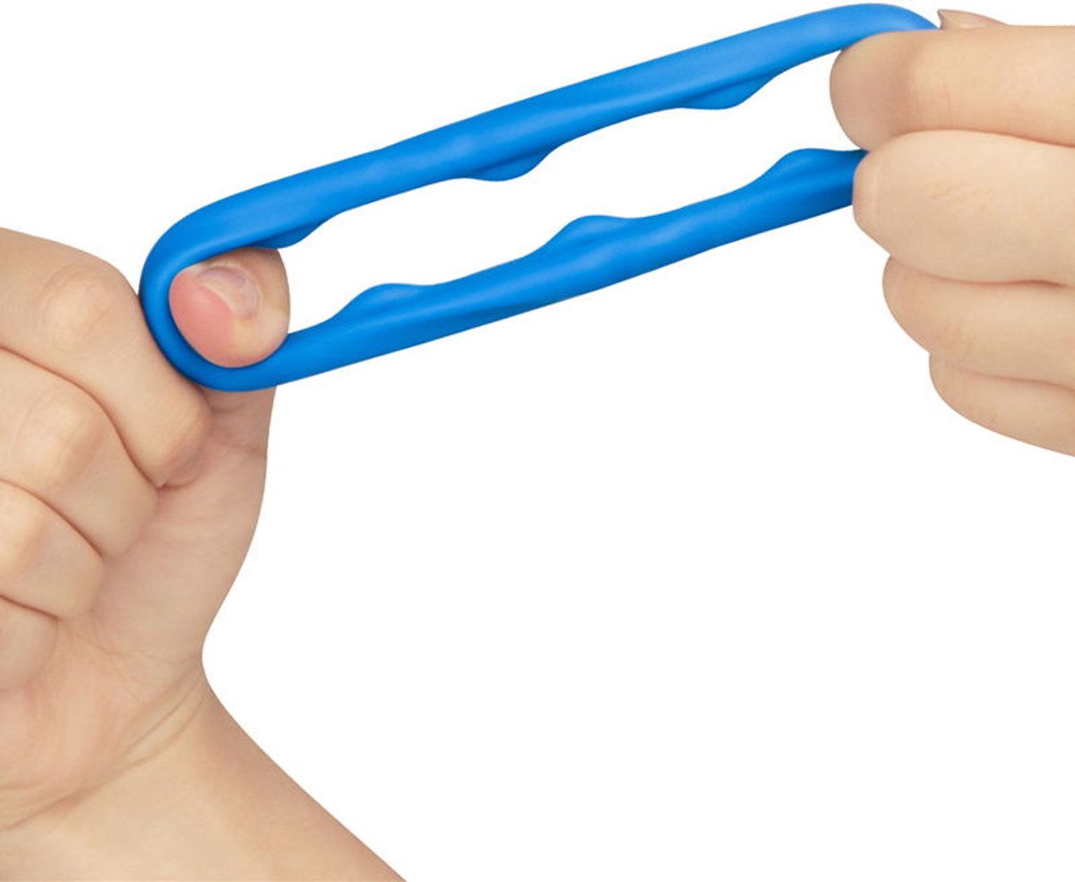 Lovetoy Pinnacle Pro Ridge Bump Stretcher Mens Cock Ring Blue Stretchy Cock Rings