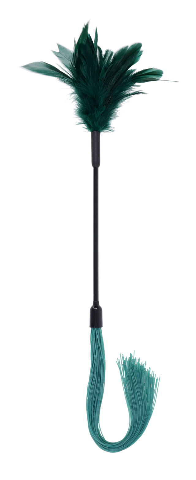 Sex & Mischief Indica Feather Tickler Whip Green - Whips And Crops